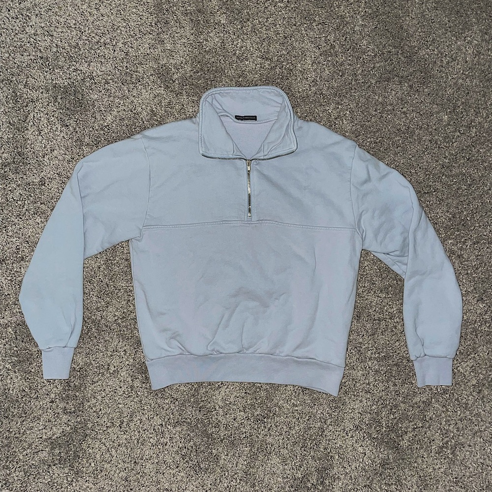 Brandy Melville Lavender Pullover Half-Zip Sweatshirt